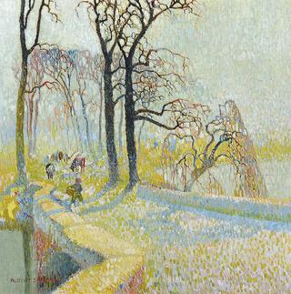 Shephard approaching a Bridge at Ooidonk Castle
