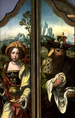 Triptych: (right wing) Mary Magdalen (left wing) Joseph of Arimathaea