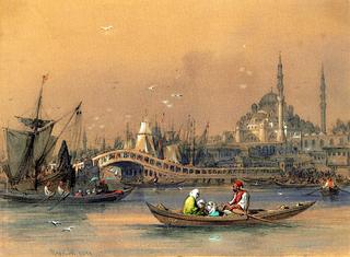 The Galata Bridge with the Yeni Came, Constantinople