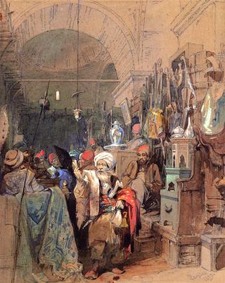 Vendors in the Covered Bazaar, Constantinople