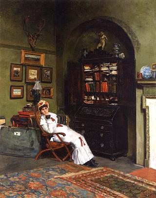 Esther Kenworthy Waterhouse in the Artist's Studio, Primrose Hill