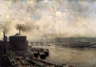 British Gas Works on the River Spree