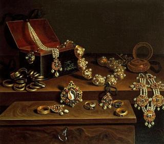 Casket of Jewels on a Table