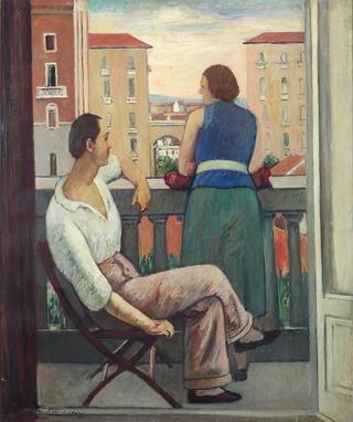 Figures on the Balcony