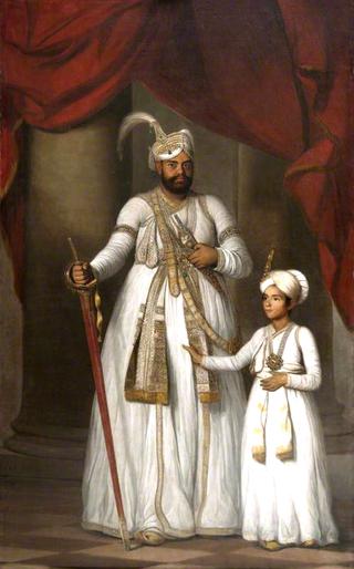 Prince Azim-ud-Daula, Nawab of the Carnatic and His Son Azam Jah