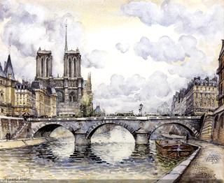 Paris, la Seine à Notre-Dame