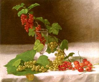 Still Life with Cherries, Glass and Currants