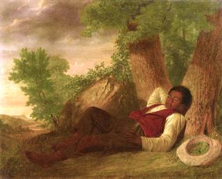 Boy Asleep at the Base of a Tree