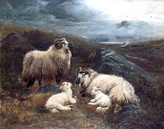 Four Sheep in a Landscape