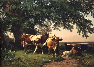 Cows under the Trees