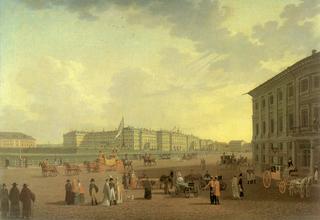 View of Palace Square from the beginning of Nevsky Prospect