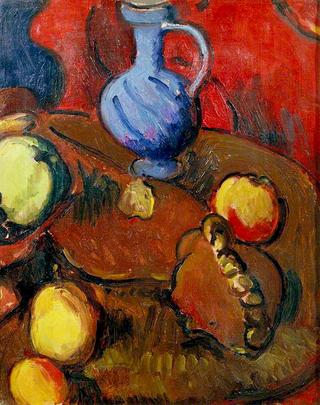 Still Life 'B' with Fruit, Jug and a Figure