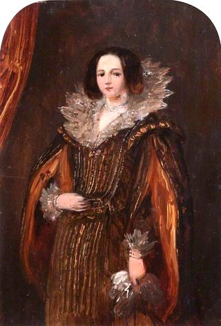 Woman in a Burgundy Dress