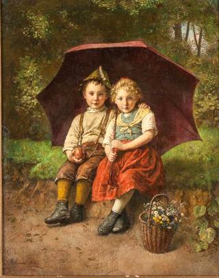 Children Under Umbrella