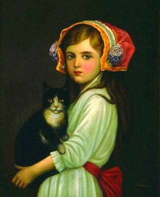 Girl with a Cat