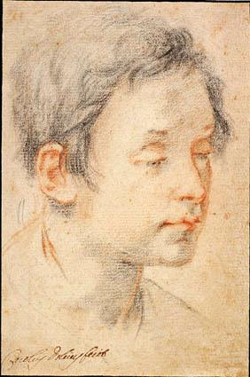 Head of a young man turned to the right
