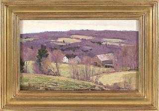 Farmhouse among Rolling Hills