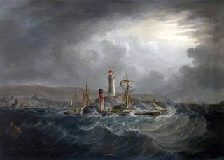 Steamer 'Whitehaven' in a Storm off Whitehaven