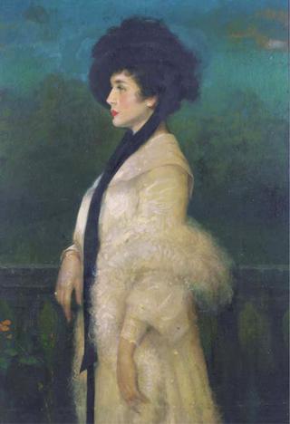 Portrait of a lady in white