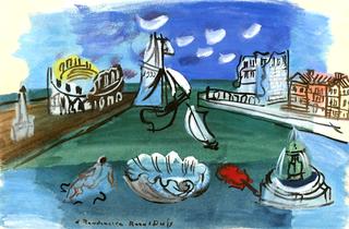 Composition, Port, Violin, Fountain