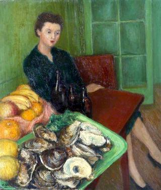 Lady in a Café with Oysters