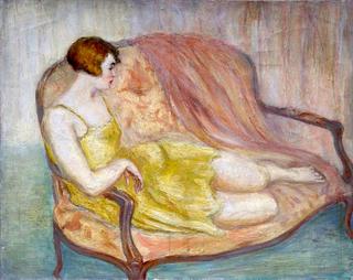 Reclining Lady in Yellow