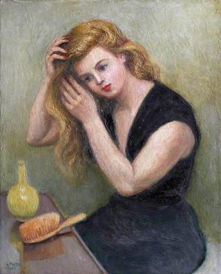 Seated Lady Arranging Her Hair