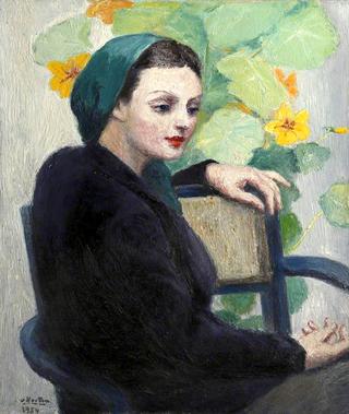 Seated Lady in a Green Hat