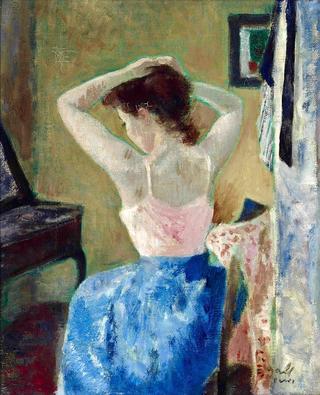 Jeune femme à la toilette