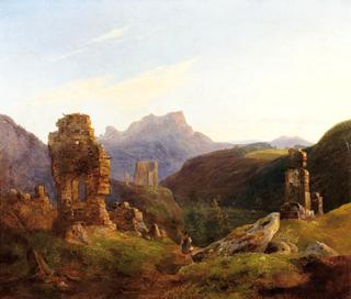 Ruins in a Mountainous Landscape