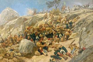 The Storming of the Heights at Dargai by the Gordon Highlanders
