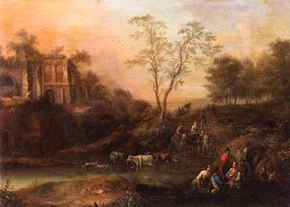 Figures and Animals before Ruins (1)