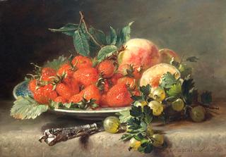Still Life with Strawberries and Gooseberries