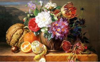 Still Life with Flowers and Fruit