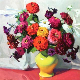 Zinnias in a Vase