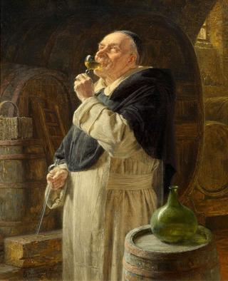 Dominican Monk Testing Wine