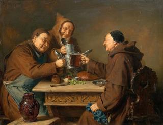 Three Monks Having Lunch