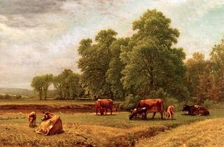 Summer Landscape with Cattle