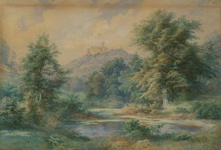 Grove in Eisenach with a view of the Wartburg