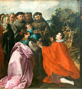 The Miraculous Healing of Saint Bonaventure by Saint Francis