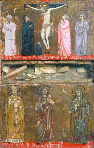 The Crucifixion with a Donor in Monastic Habit, the Virgin and Saints