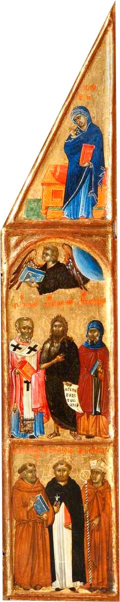 Triptych: Saint John the Baptist between Saint Nicholas and Saint Jerome