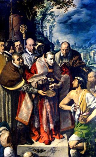 Carlo Borromeo Giving Communion To The Plague Victims