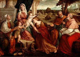 Virgin and Child with Saints Elizabeth, John the Baptist, Margaret, Anthony Abbot and Jerome