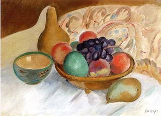 Still Life with Cup of Fruit and Bowl