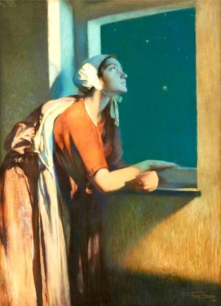 Young Woman Looking at the Stars