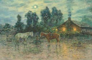 Horses in the Evening