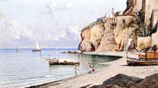 Figures on a Beach along the Coast of Napoli