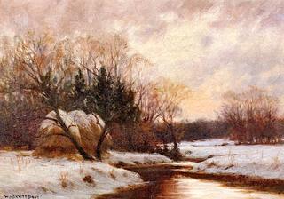 Winter Stream at the Meadow's Edge