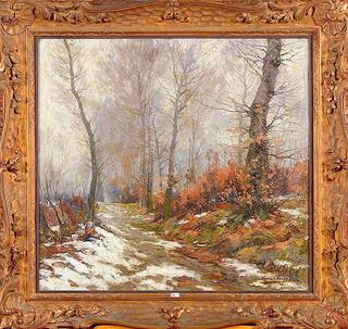 Forest Path with Snow